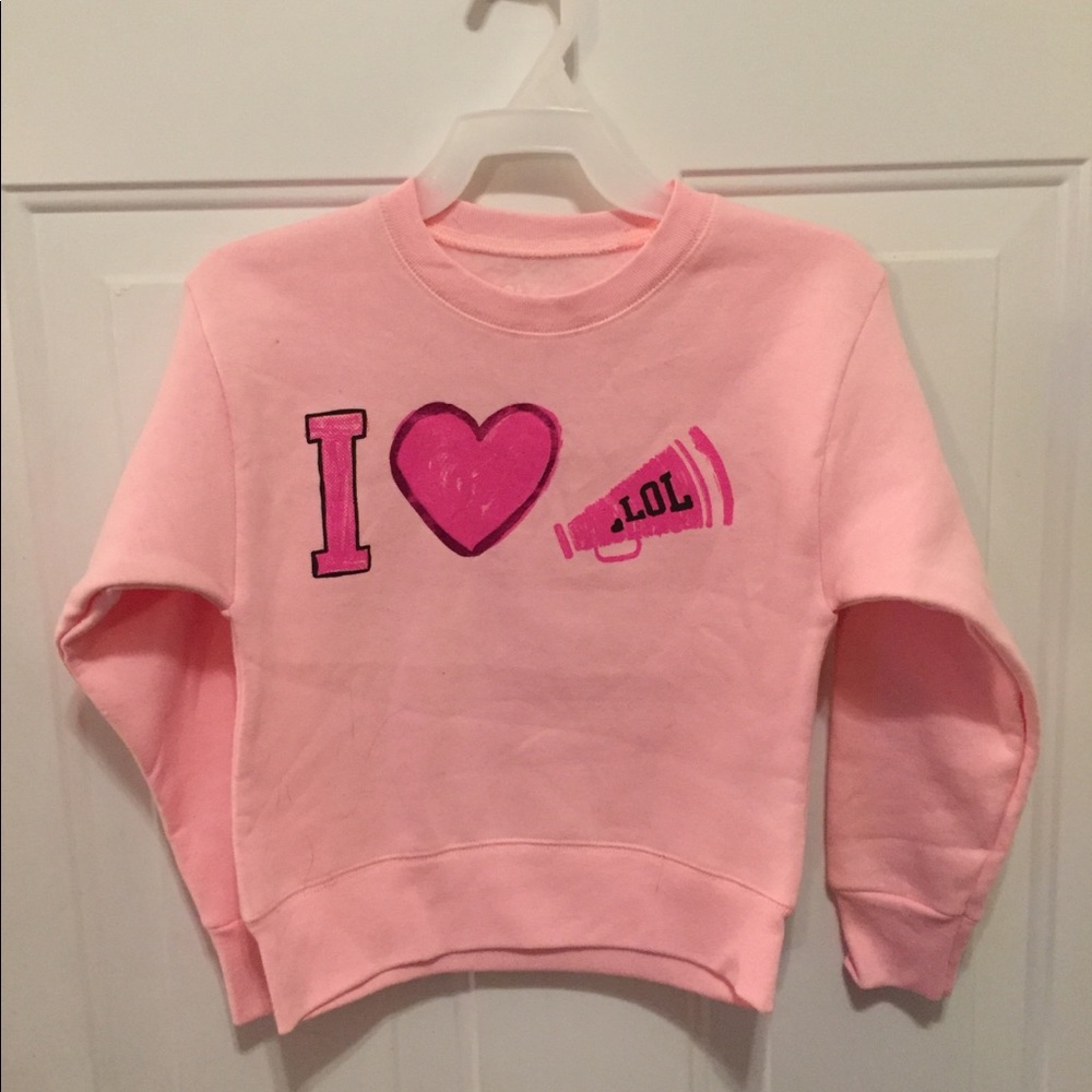 Pink little girls sweatshirt